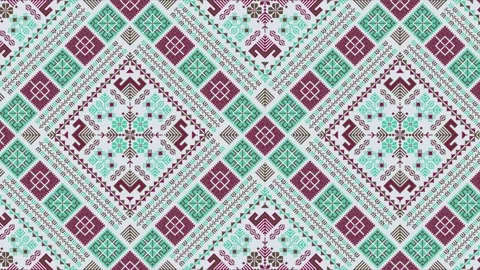 Palestinian Tatreez loop Video stock 285060548
