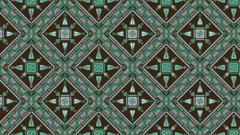 Palestinian Tatreez loop Video stock 285060599