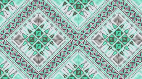 Palestinian Tatreez loop Video stock 285060611