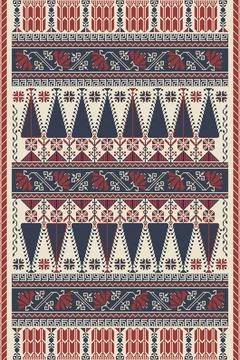 Palestinian Tatreez, template pattern Stock Illustration