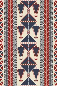 Palestinian Tatreez, template pattern Stock Illustration