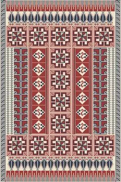Palestinian Tatreez, template pattern Illustrazione stock