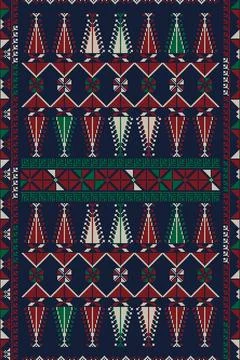 Palestinian Tatreez, template pattern Stock Illustration