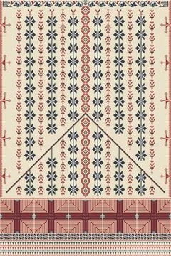 Palestinian Tatreez, template pattern Stock Illustration