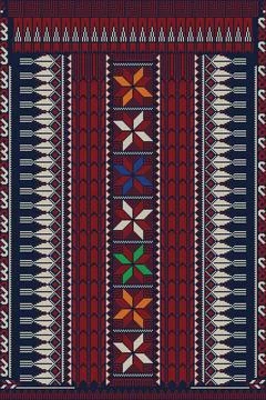 Palestinian Tatreez, template pattern Stock Illustration
