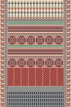 Palestinian Tatreez, template pattern Stock Illustration