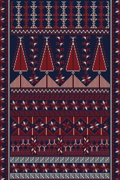 Palestinian Tatreez, template pattern Stock Illustration