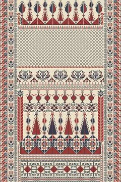 Palestinian Tatreez, template pattern Stock Illustration
