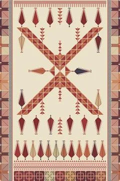 Palestinian Tatreez, template pattern Stock Illustration