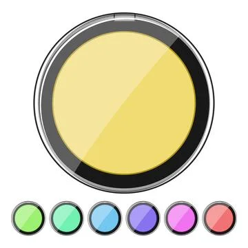 Palette blush compact cartoon vector graphic Stock Illustration
