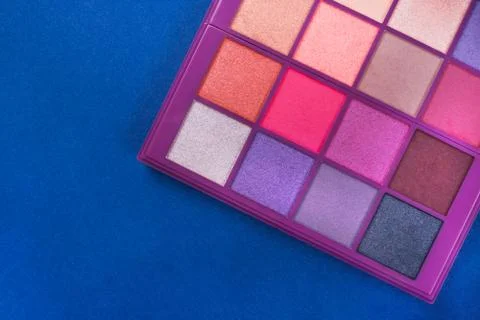 Palette of bright eyeshadows Stock Photos