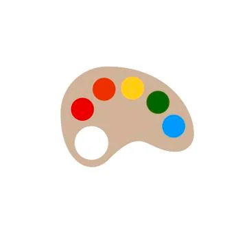 Palette color vector flat icon Stock Illustration