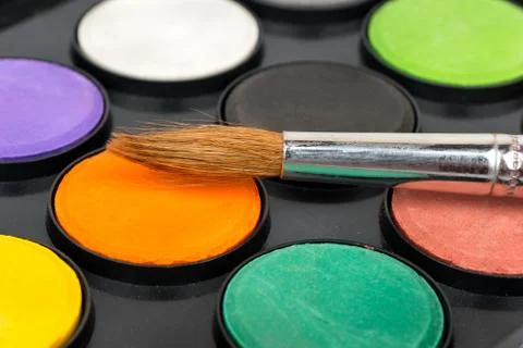 Palette of colors Stock Photos