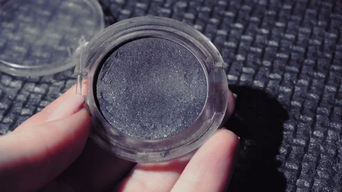 Palette with eyeshadow and makeup brushes, women's cosmetics. Видео 112607941