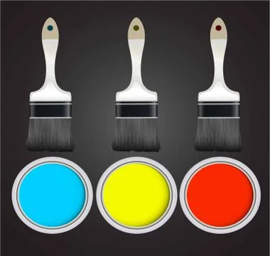 Palette with flowers Stock Illustration