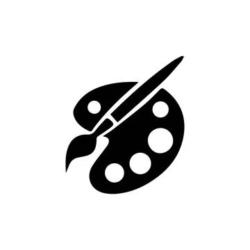 Palette icon, Art icon, vector illustration Stock Illustration