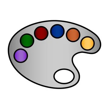 Palette icon on white. Stock Illustration