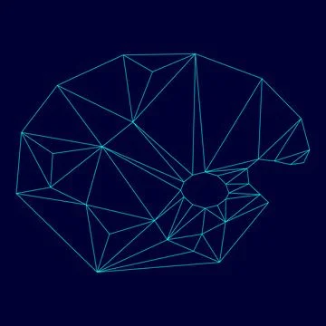 Palette low poly triangulation triangulated polygonal electric cyan blue vibr Stock Illustration