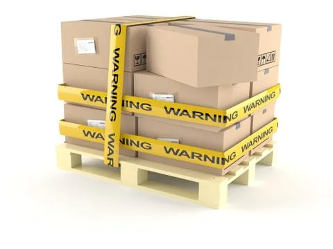 Palette with many packages Stock Illustration