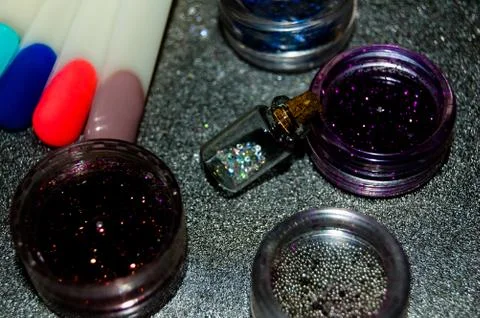 Palette for nails Foto stock