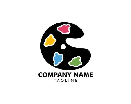 Palette paint icon logo element illustration Stock Illustration
