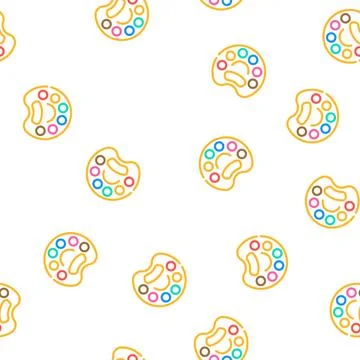 Palette for painting vector seamless pattern Stock Illustration
