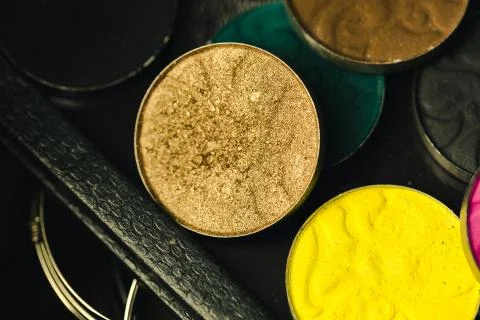 Palette of shadows for make-up Stock Photos