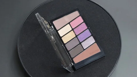 The palette of shadows rotates closeup Stock Footage 129697108