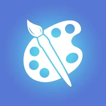 Palette sign icon Stock Illustration