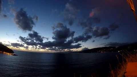 Palinuro night time elapse 2 coast of cilento, salerno - italy Stock Footage 104373646