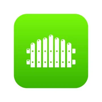 Palisade icon, simple black style Stock Illustration