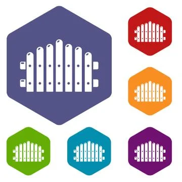 Palisade icon, simple black style Stock Illustration