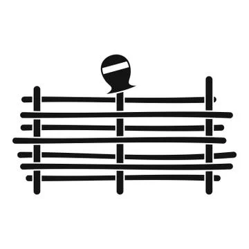 Palisade icon, simple style Ilustração Stock