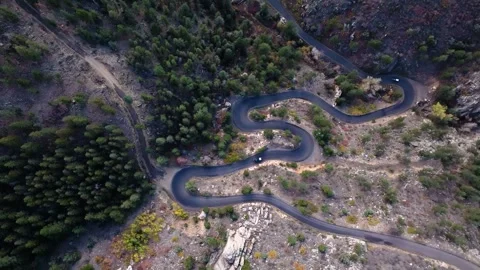 Palisade Mountain Road 03 | Front Range | Drake Colorado | 4K Drone Footage Video stock 293244737