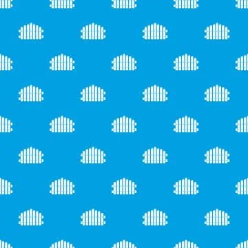 Palisade pattern seamless blue Stock Illustration