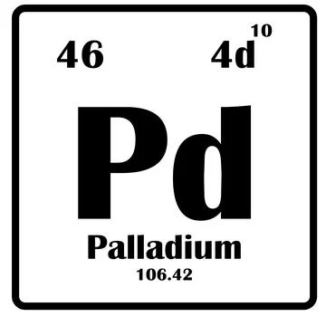 Palladium Element icon Stock Illustration