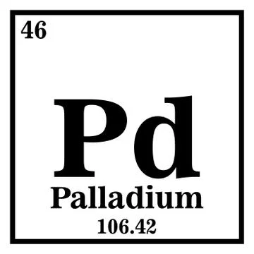 Palladium Periodic Table of the Elements Vector illustration eps 10 스톡 일러스트