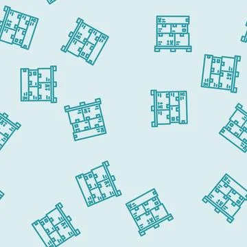 Pallet box cardboard packaging line vector seamless pattern Stock Illustration