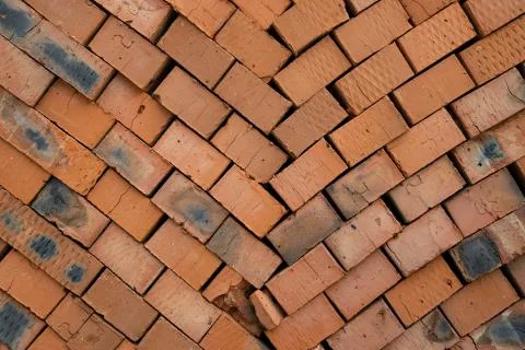 Pallet brick construction block engineering material brown background texture 写真素材