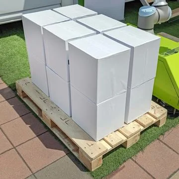 Pallet Cargo Boxes Stock-Fotos
