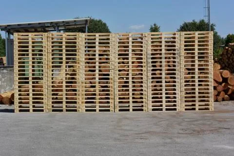 Pallet construction Stock Photos
