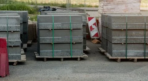 Pallet with curbs Stock Photos