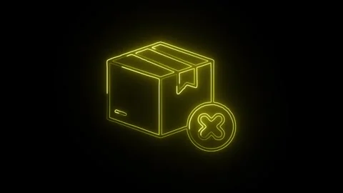 Pallet Isolated on Black Background Neon Cargo Storage Animation 库存影片 330855193
