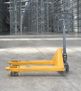 Pallet Jack in Warehouse Stock Photos