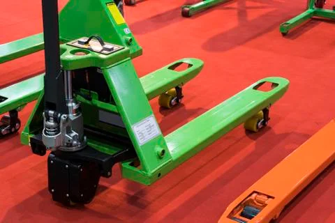 Pallet Jack for warehouse Stock Photos