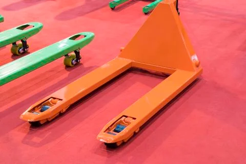 Pallet Jack for warehouse Stock Photos