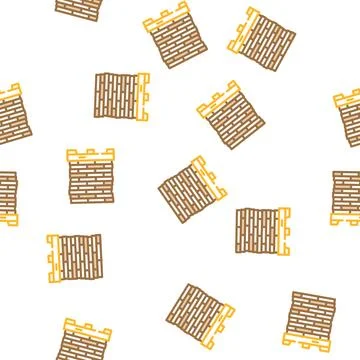Pallet peat vector seamless pattern イラスト素材