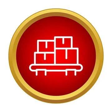 Pallet with stacked boxes logistics supply chain icon イラスト素材