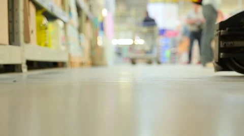 Pallets with goods falls on the floor Stock Footage 64587746