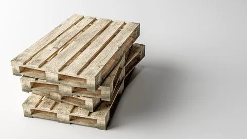 Pallets isolated on white background Stock Illustration